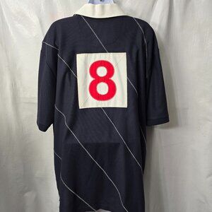 Brooks Brothers Rugby Polo XL Men Preppy Shirt Embroidered Blue Red Cruise Boat